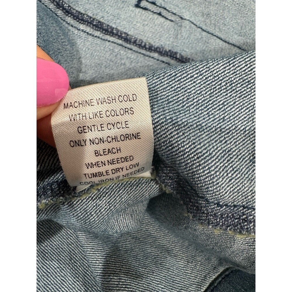 NorthStyle Denim Jacket Womens Size L Blue Lightweight Button Front - Picture 14 of 14